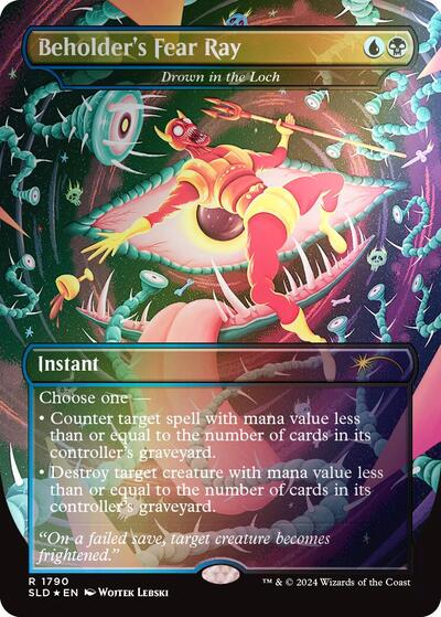 Beholders Fear Ray Drown in the Loch Rainbow Foil