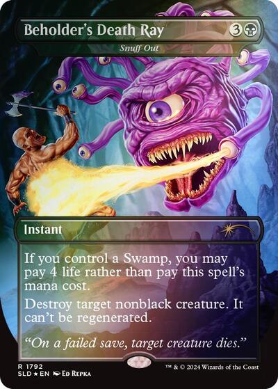 Beholders Death Ray Snuff Out Rainbow Foil
