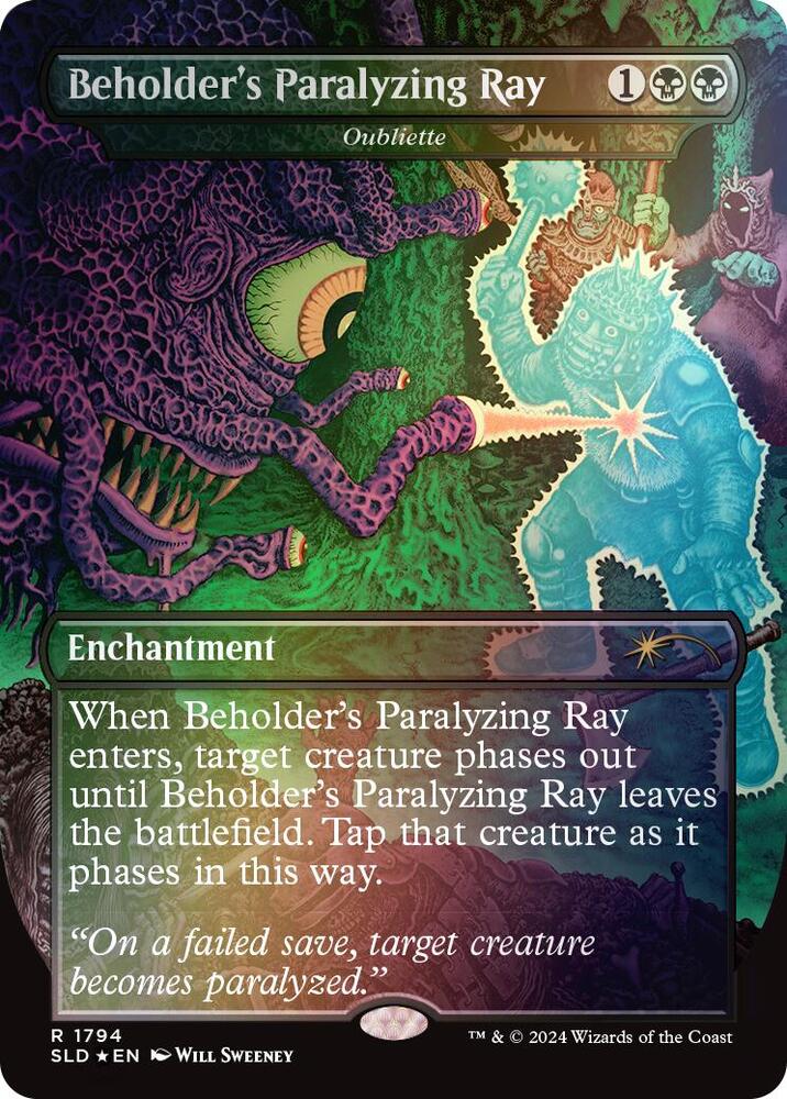 Beholder's Paralyzing Ray - Oubliette (Rainbow Foil) - Secret Lair