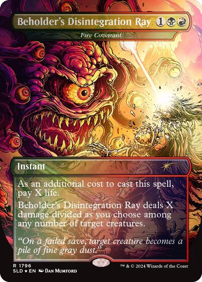 Beholders Disintegration Ray Fire Covenant Rainbow Foil