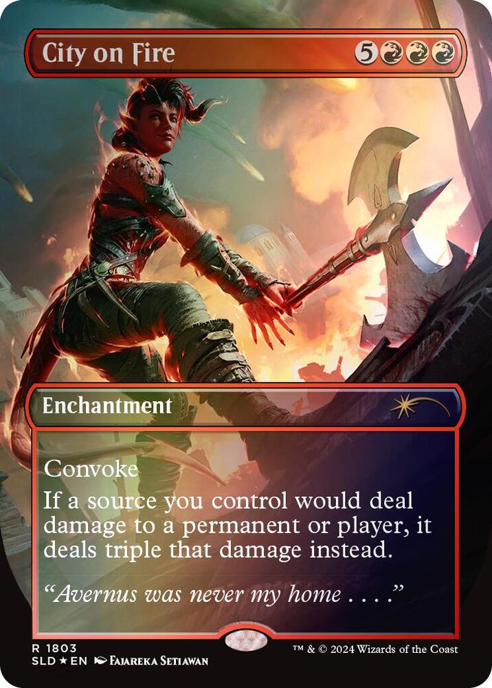 City on Fire (Rainbow Foil) - Secret Lair Drop Series - Magic: The