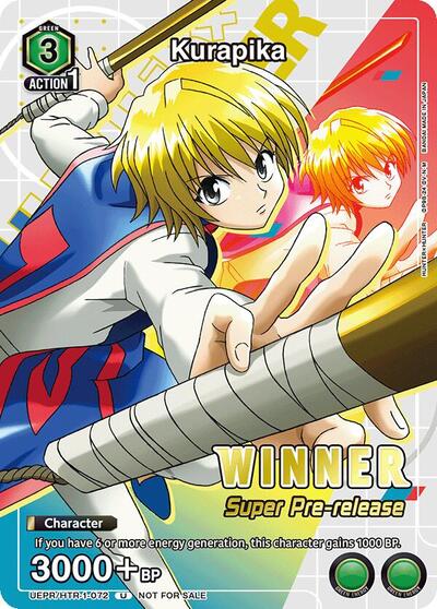 Kurapika (Super Pre-Release Winner) card