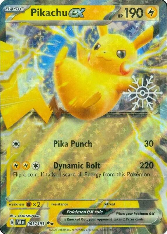 Pikachu ex (Holiday Calendar) 063/193 from Miscellaneous Cards & Products