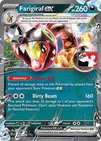 Farigiraf ex #108/162 from Prize Pack Series Cards Pokemon card image