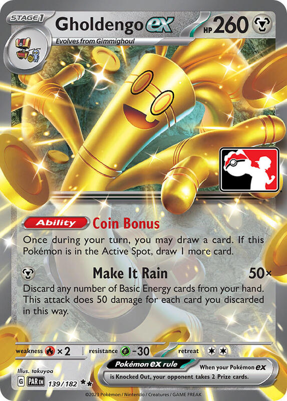 Gholdengo ex 139/182 from Prize Pack Series Cards