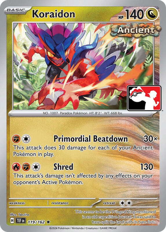 Koraidon 119/162 from Prize Pack Series Cards