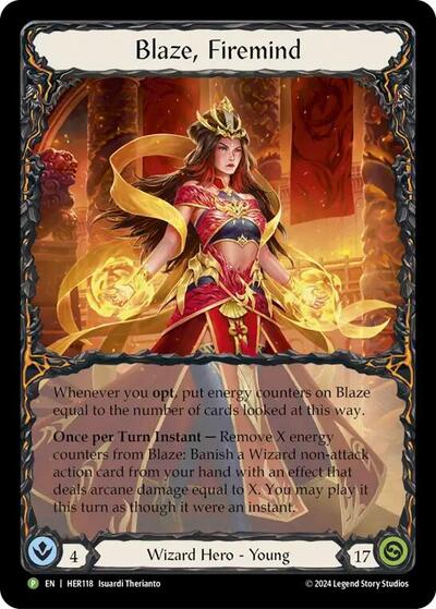 Blaze, Firemind - HER118 Flesh and Blood: Promo Cards card price