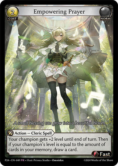 Empowering Prayer card