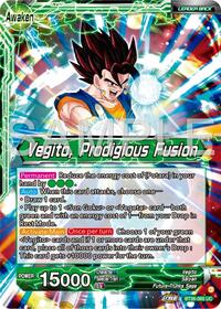 Son Goku & Vegeta // Vegito, Prodigious Fusion card art