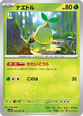 2024 Japanese Wild Force Turtwig #3 card