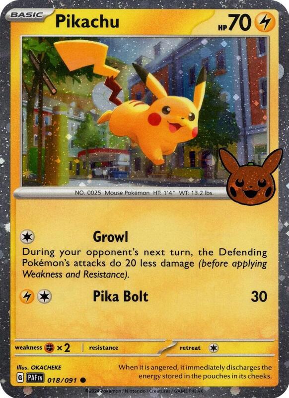 Pikachu - 018/091 (Cosmos Holo) 018/091 from Trick or Trade BOOster Bundle 2024