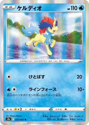 2022 Japanese Battle Region Keldeo #25 card