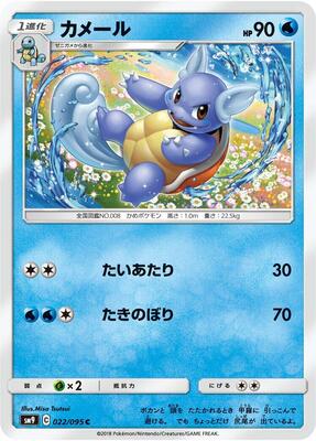 2018 Japanese Tag Bolt Wartortle #22 card