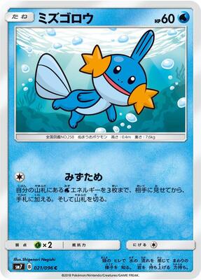 2018 Japanese Sky-Splitting Charisma Mudkip #21 card