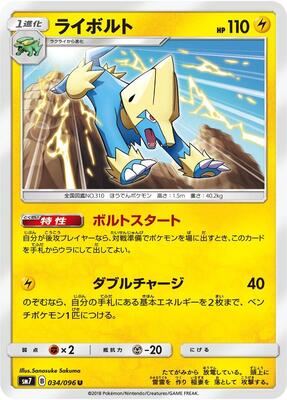 2017 Japanese Best of XY Manectric EX #34 card