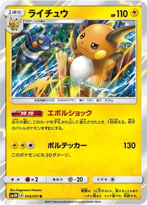 2017 Japanese Darkness that Consumes Light Raichu #14 card