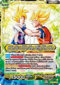 SS Son Goku // SS Son Goku & SS Son Gohan, Battling Father & Son card art