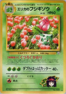 1999 Japanese Challenge from the Darkness Erika's Ivysaur #2 card