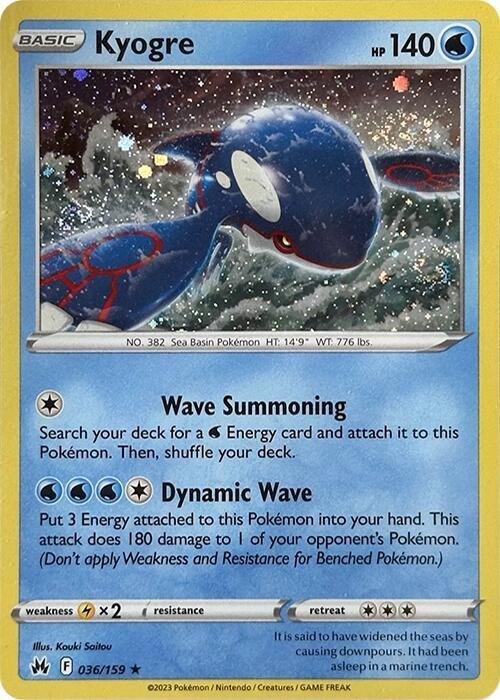 Kyogre - 036/159 (Pixel Holo) 036/159 from Miscellaneous Cards & Products