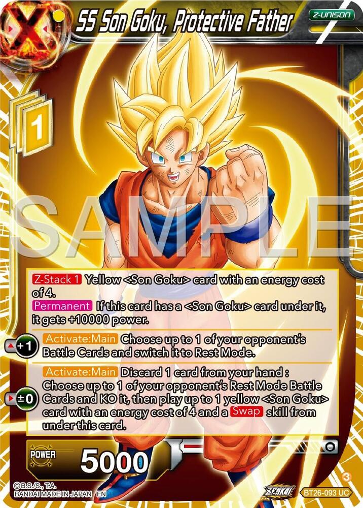 SS Son Goku, Protective Father #BT26-093 — Ultimate Advent Pre-Release Cards