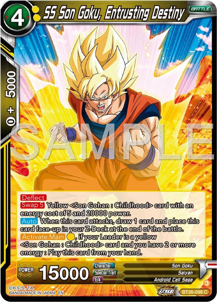 SS Son Goku, Entrusting Destiny #BT26-098 — Ultimate Advent Pre-Release Cards