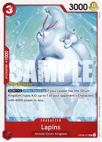Lapins - Two Legends Pre-Release Cards - One Piece card