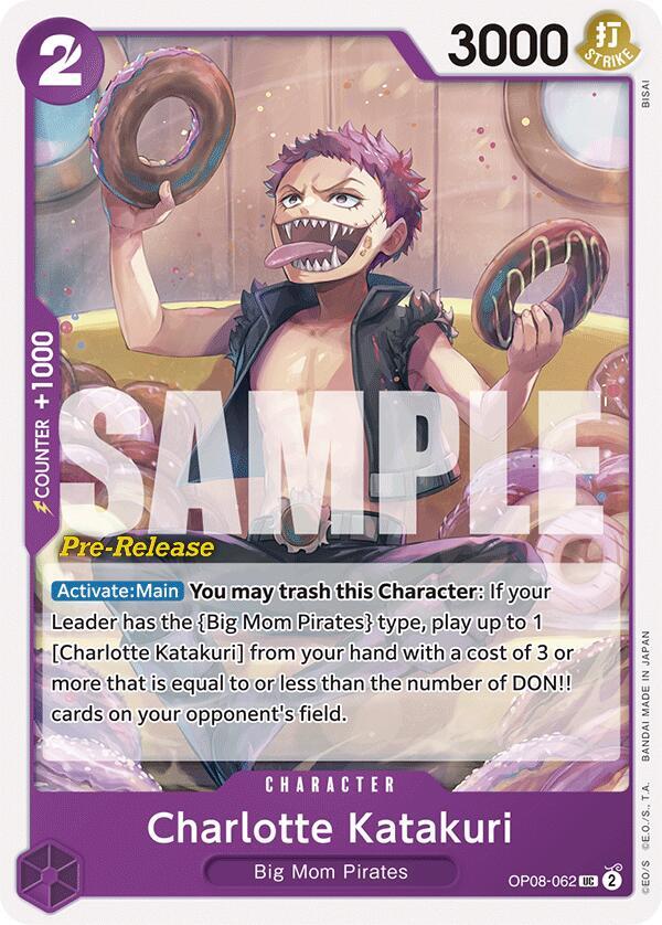Charlotte Katakuri (062) - Two Legends Pre-Release Cards - One