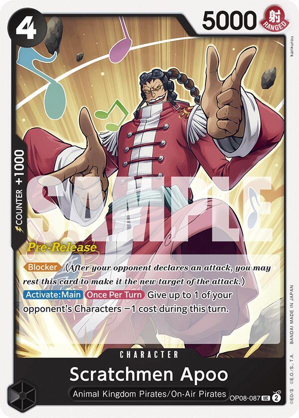 Scratchmen Apoo - OP08-087 (Pirate Foil) Base