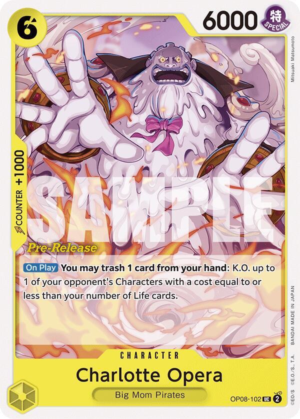 Charlotte Opera - Two Legends Pre-Release Cards - One Piece Card