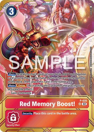 Red Memory Boost! - P-035 (Premium Card Collection - Memory Boost! Set) Digimon Promotion Cards card price