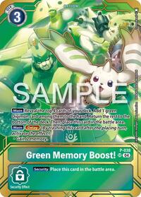 Green Memory Boost! - P-038 (Premium Card Collection - Memory Boost! Set) - Digimon Promotion Cards - Digimon card