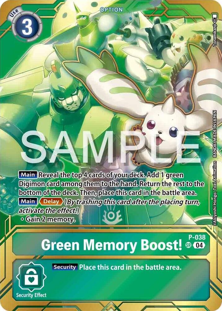 Green Memory Boost P 038 Premium Card Collection Memory Boost Set digimon card