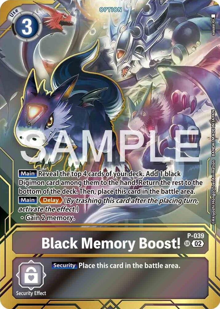 Black Memory Boost P 039 Premium Card Collection Memory Boost Set digimon card