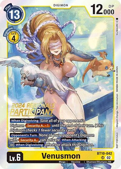 Venusmon (2024 Regionals Participant) Xros Encounter card price