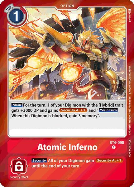 Atomic Inferno Event Pack 7 digimon card