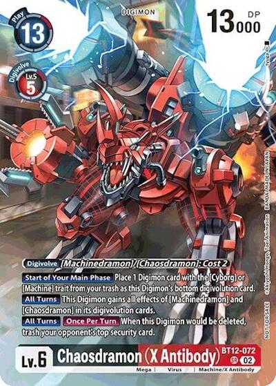 Chaosdramon (X Antibody) (Event Pack 7) Across Time Promo Digimon card — value and price
