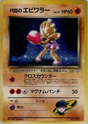 1998 Japanese Leaders' Stadium Rocket's Hitmonchan #107 card