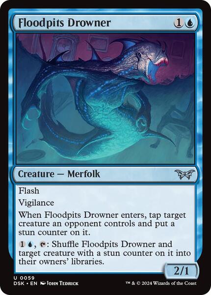 Floodpits Drowner - Duskmourn: House of Horror - magic