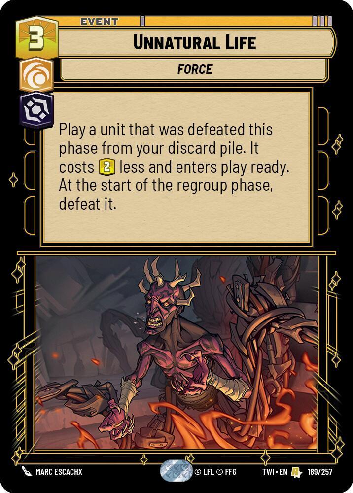 Unnatural Life 189/257 card