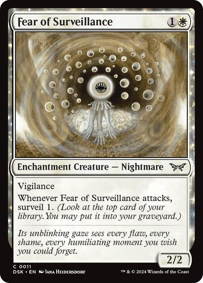 Fear of Surveillance from DSK #11, Magic: The Gathering card