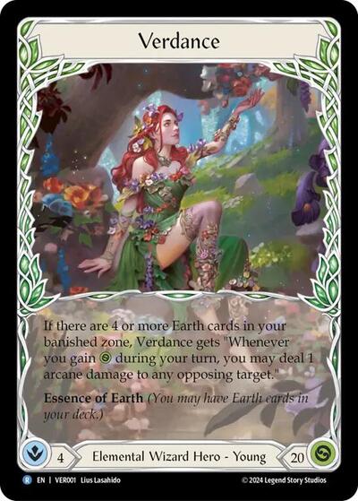 Verdance Blitz Deck: Rosetta - Verdance Rare Flesh and Blood card — value and price