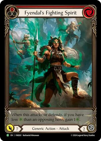 Fyendal's Fighting Spirit (Red) (Extended Art) - FAB261 Flesh and Blood: Promo Cards card price