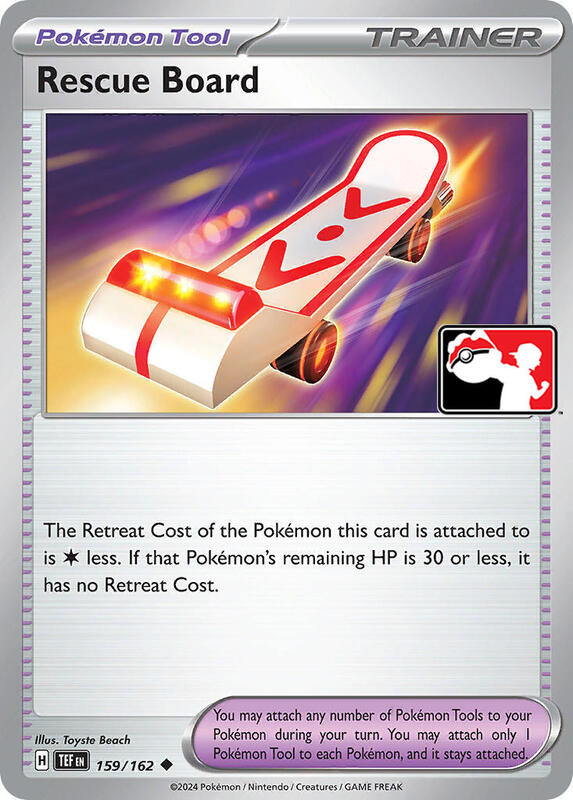 Rescue Board 159/162 from Prize Pack Series Cards