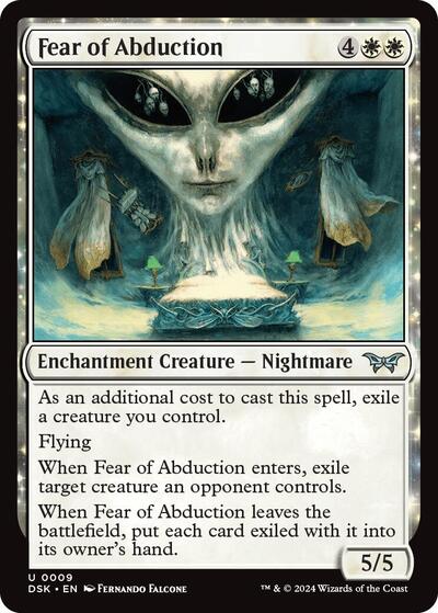 Fear of Abduction from DSK #9, Magic: The Gathering card