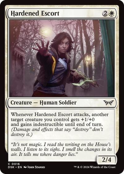 Hardened Escort from DSK #16, Magic: The Gathering card