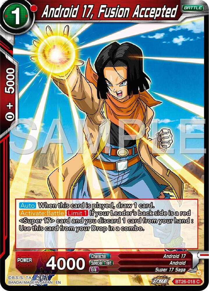 Android 17, Fusion Accepted #BT26-018 — Ultimate Advent