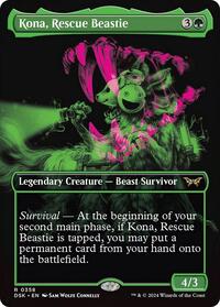 Kona, Rescue Beastie (Showcase) - Duskmourn: House of Horror - Magic: The Gathering card