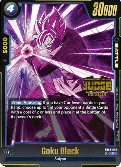 Goku Black - FB02-040 (Judge Pack (Store Judge) 02) Tournament and Championship Promos Rare Dragon Ball card — value and price
