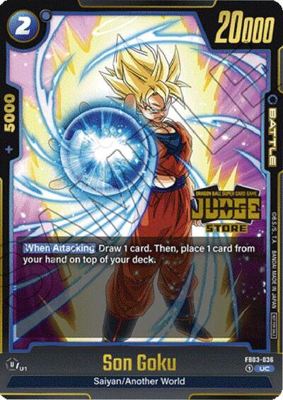 Son Goku - FB03-036 (Judge Pack (Store Judge) 02) Tournament and Championship Promos Uncommon Dragon Ball card — value and price