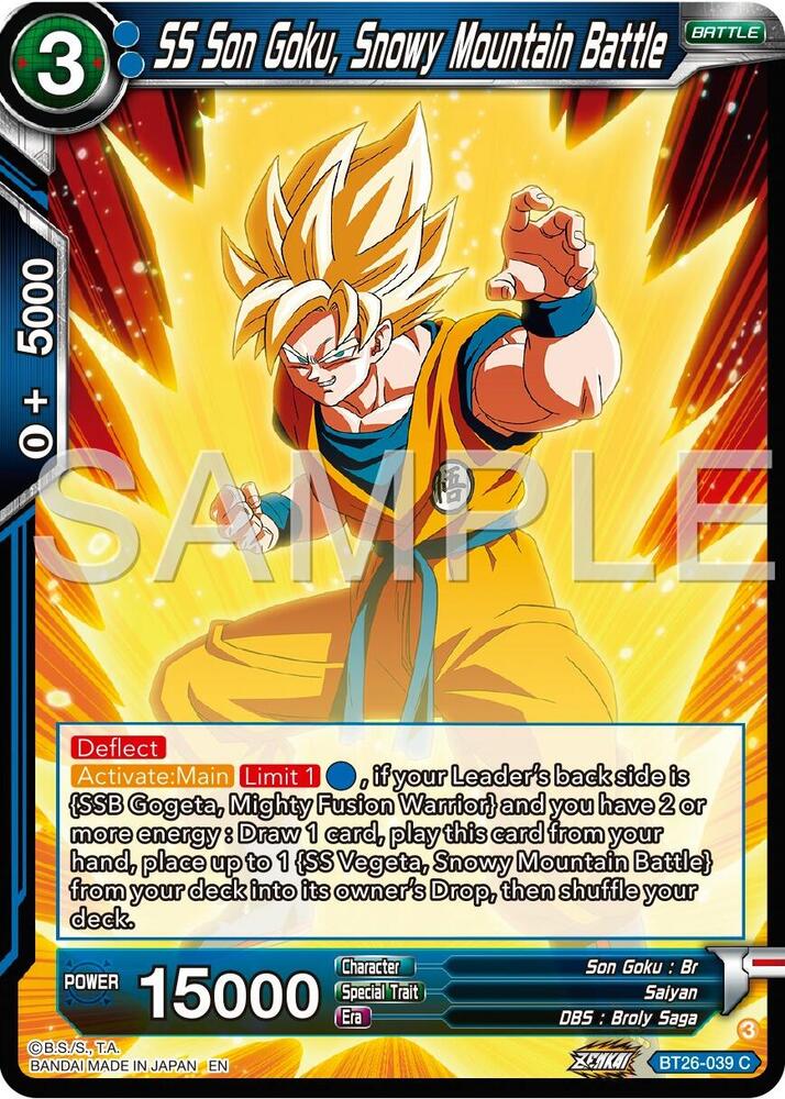 SS Son Goku, Snowy Mountain Battle #BT26-039 — Ultimate Advent